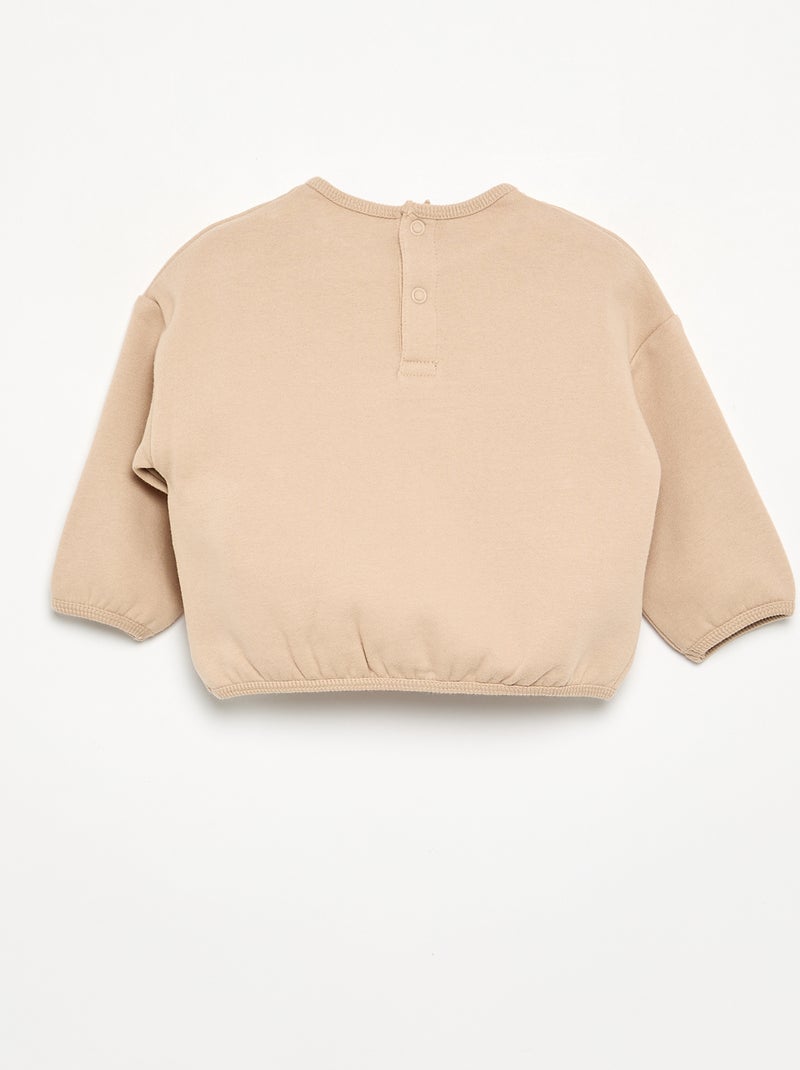 Completo da jogging 2 pezzi - Felpa + pantaloni Beige - Kiabi