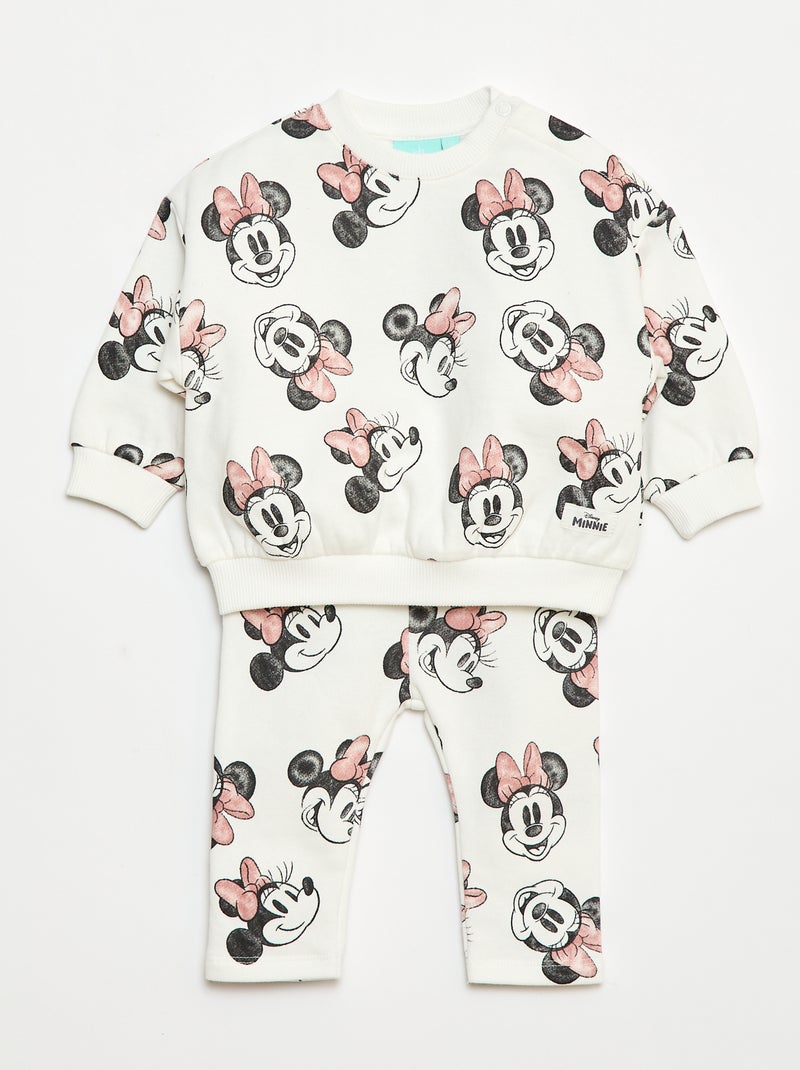 Completo da jogging 'Disney' 'Minnie' felpa + pantaloni - 2 pezzi Bianco - Kiabi