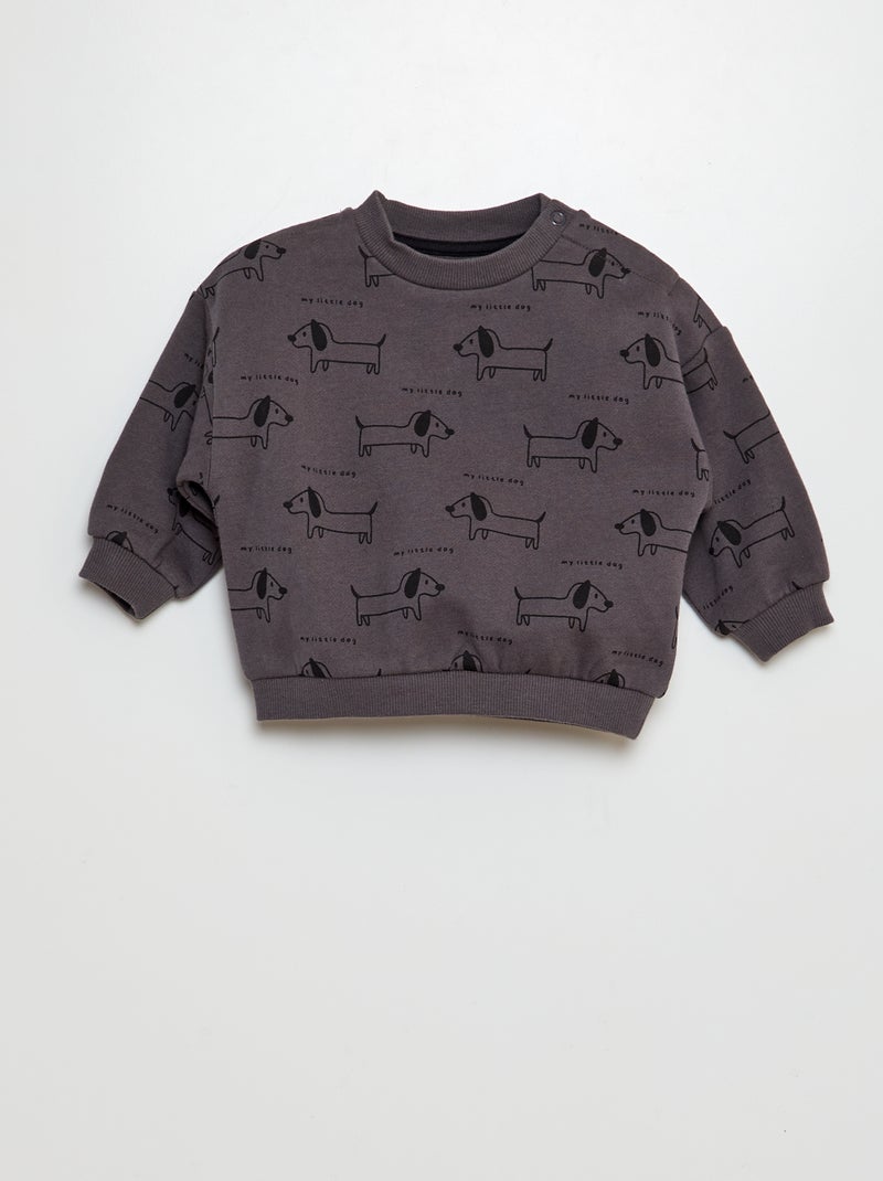 Completo da jogging felpa + pantaloni - 2 pezzi GRIGIO - Kiabi