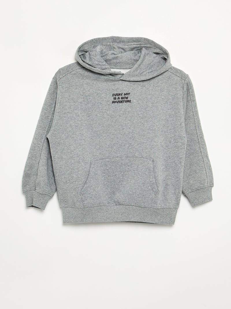 Completo da jogging felpa + t-shirt - 2 pezzi Grigio - Kiabi