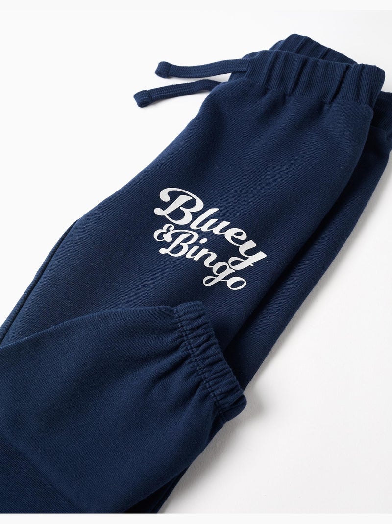 Completo da jogging in cotone con stampa Bluey Blu scuro - Kiabi