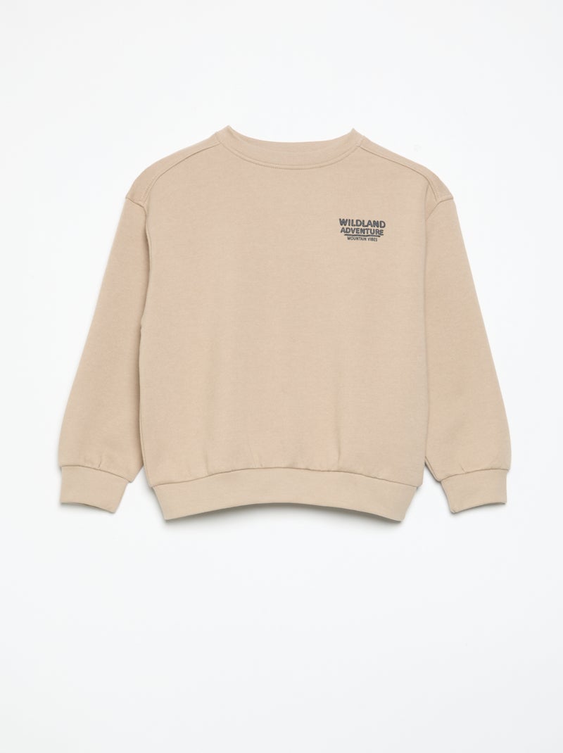 Completo da jogging in felpa - 2 pezzi Beige - Kiabi