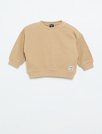 Completo da jogging in tessuto waffle - 2 pezzi