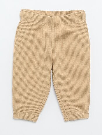 Completo da jogging in tessuto waffle - 2 pezzi