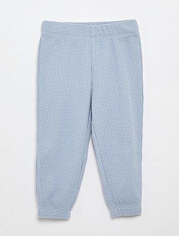 Completo da jogging in tessuto waffle - 2 pezzi