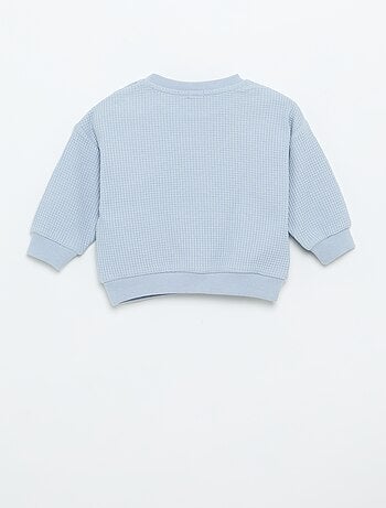 Completo da jogging in tessuto waffle - 2 pezzi