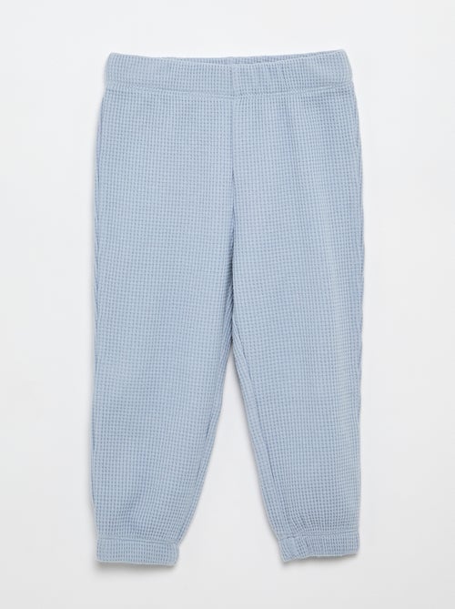 Completo da jogging in tessuto waffle - 2 pezzi - Kiabi