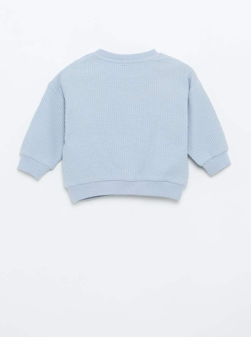Completo da jogging in tessuto waffle - 2 pezzi Blu - Kiabi