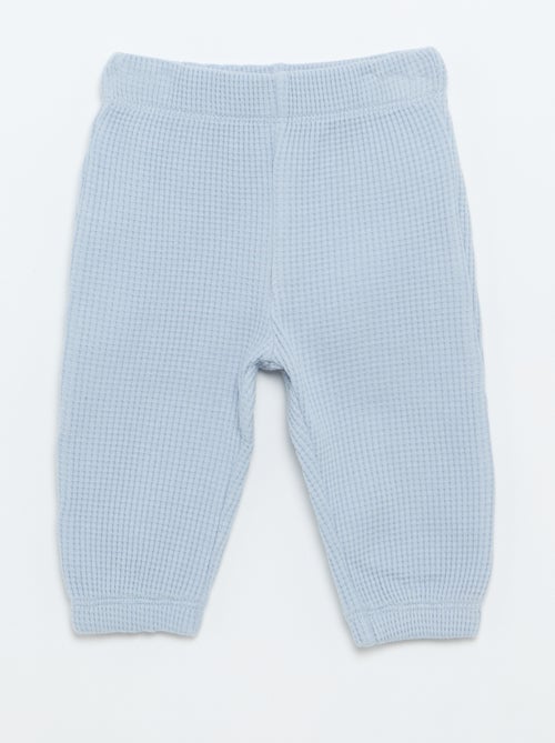 Completo da jogging in tessuto waffle - 2 pezzi - Kiabi