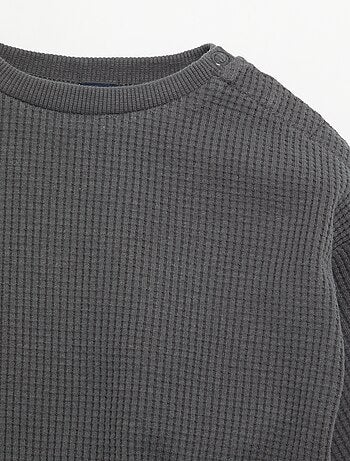 Completo da jogging in tessuto waffle - 2 pezzi