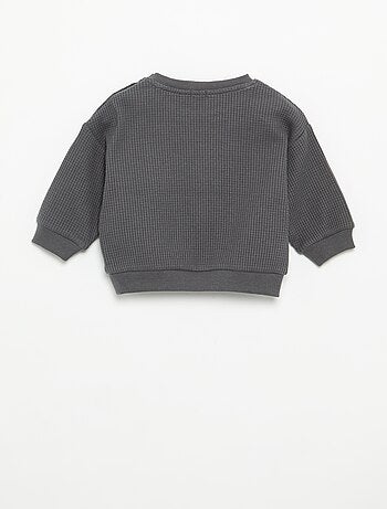 Completo da jogging in tessuto waffle - 2 pezzi