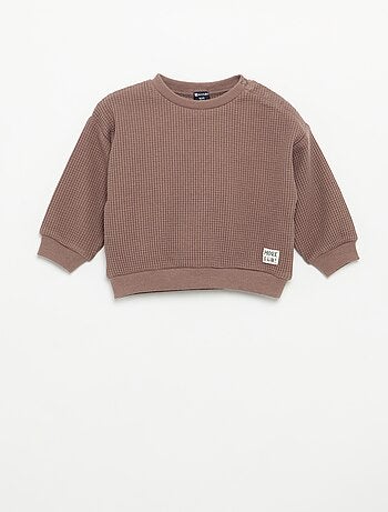 Completo da jogging in tessuto waffle - 2 pezzi