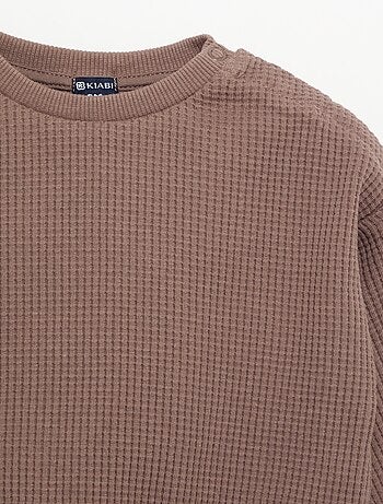 Completo da jogging in tessuto waffle - 2 pezzi