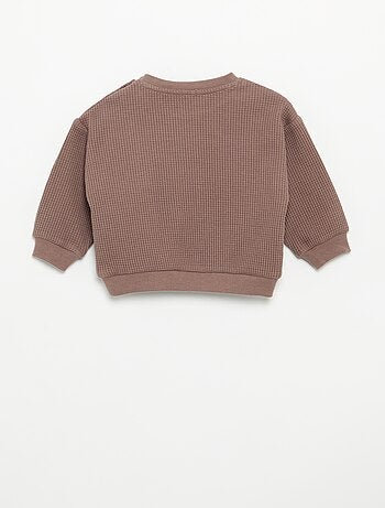Completo da jogging in tessuto waffle - 2 pezzi