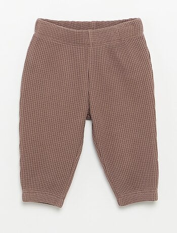Completo da jogging in tessuto waffle - 2 pezzi