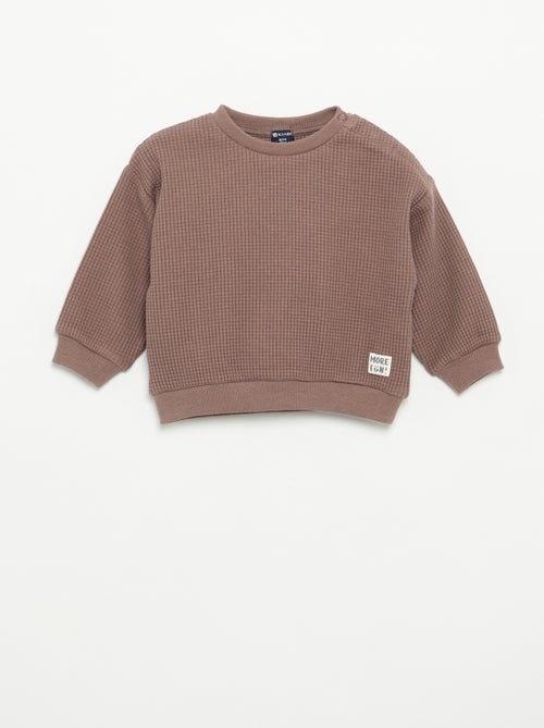 Completo da jogging in tessuto waffle - 2 pezzi - Kiabi