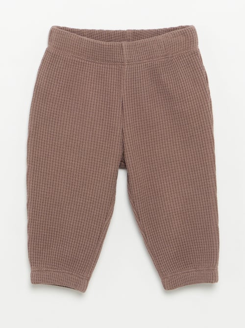 Completo da jogging in tessuto waffle - 2 pezzi - Kiabi