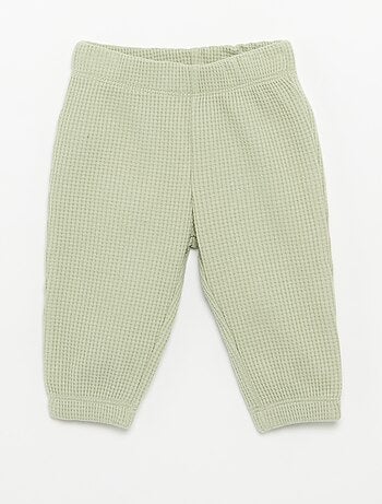 Completo da jogging in tessuto waffle - 2 pezzi