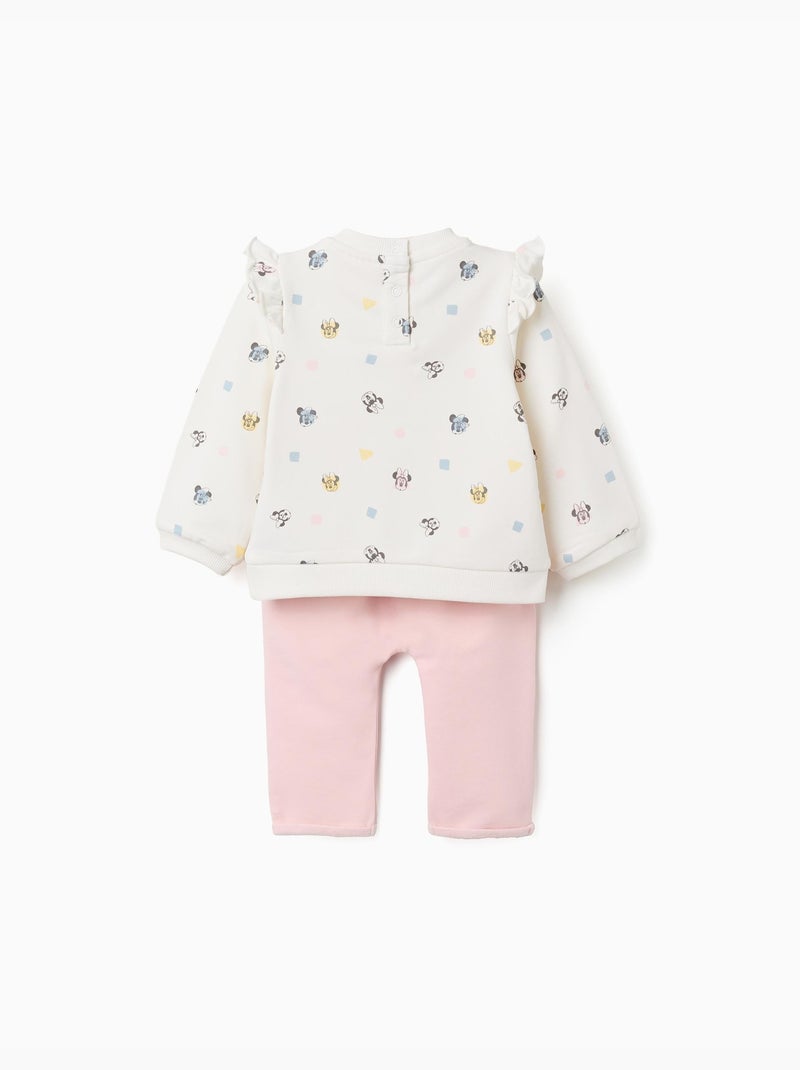 Completo da jogging spazzolato con motivo Minnie Bianco - Kiabi