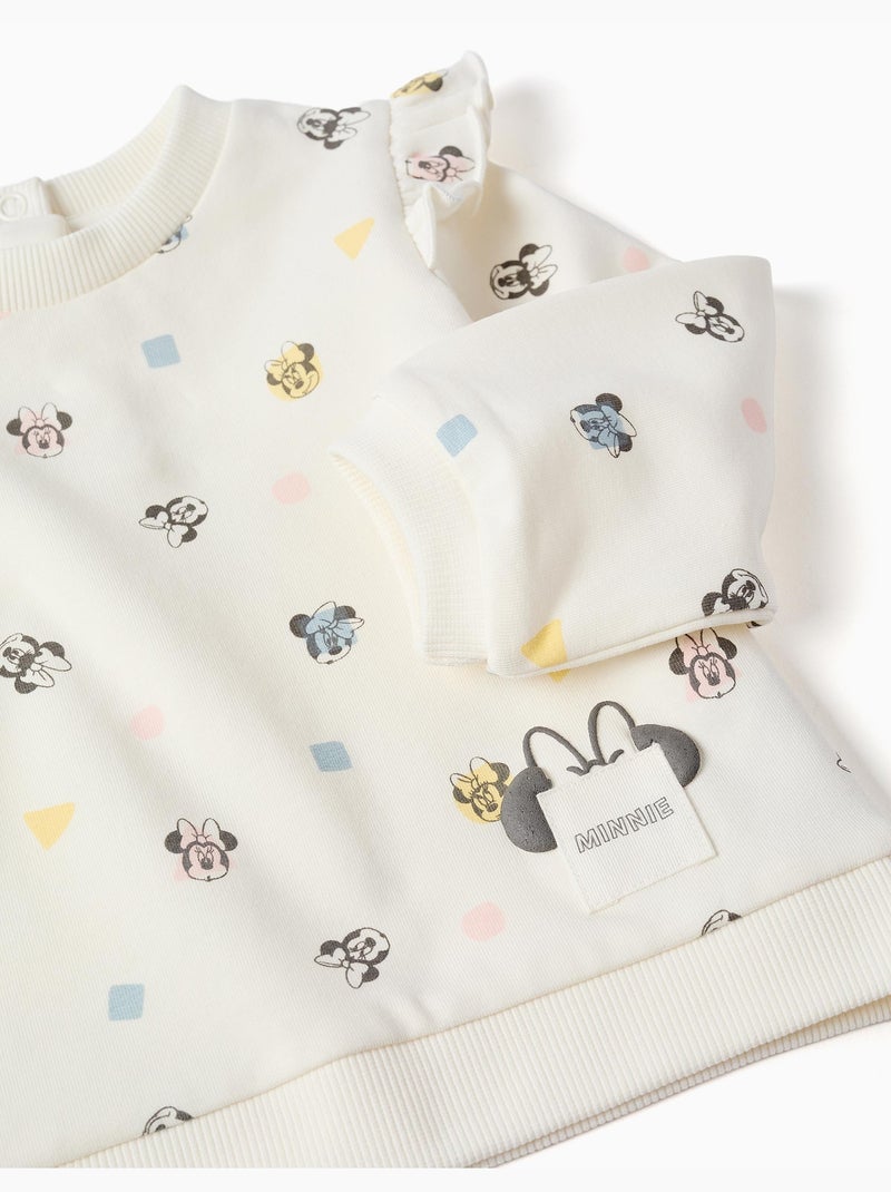 Completo da jogging spazzolato con motivo Minnie Bianco - Kiabi