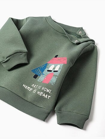 Completo da jogging spazzolato con stampa casa