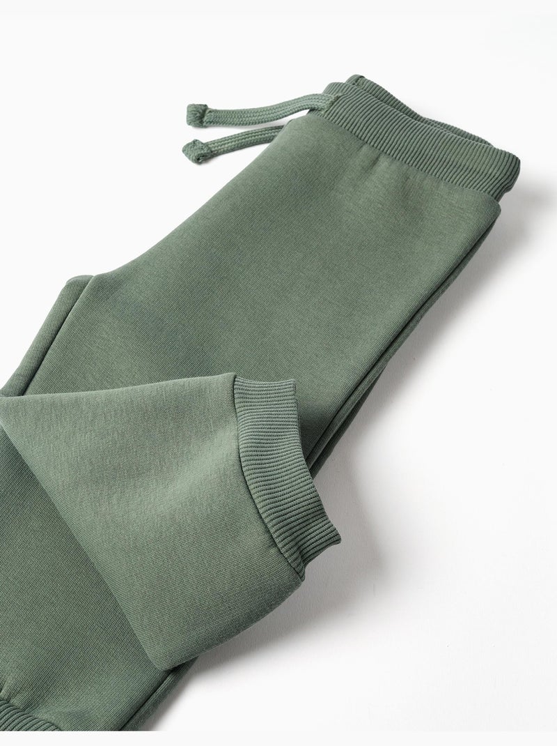 Completo da jogging spazzolato con stampa casa Verde scuro - Kiabi