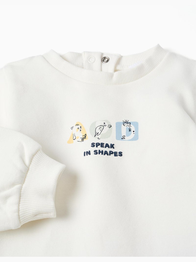 Completo da jogging spazzolato con stampa in rilievo Blu chiaro - Kiabi