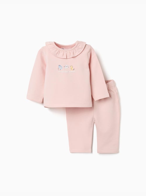 Completo da jogging spazzolato con stampa in rilievo - Kiabi