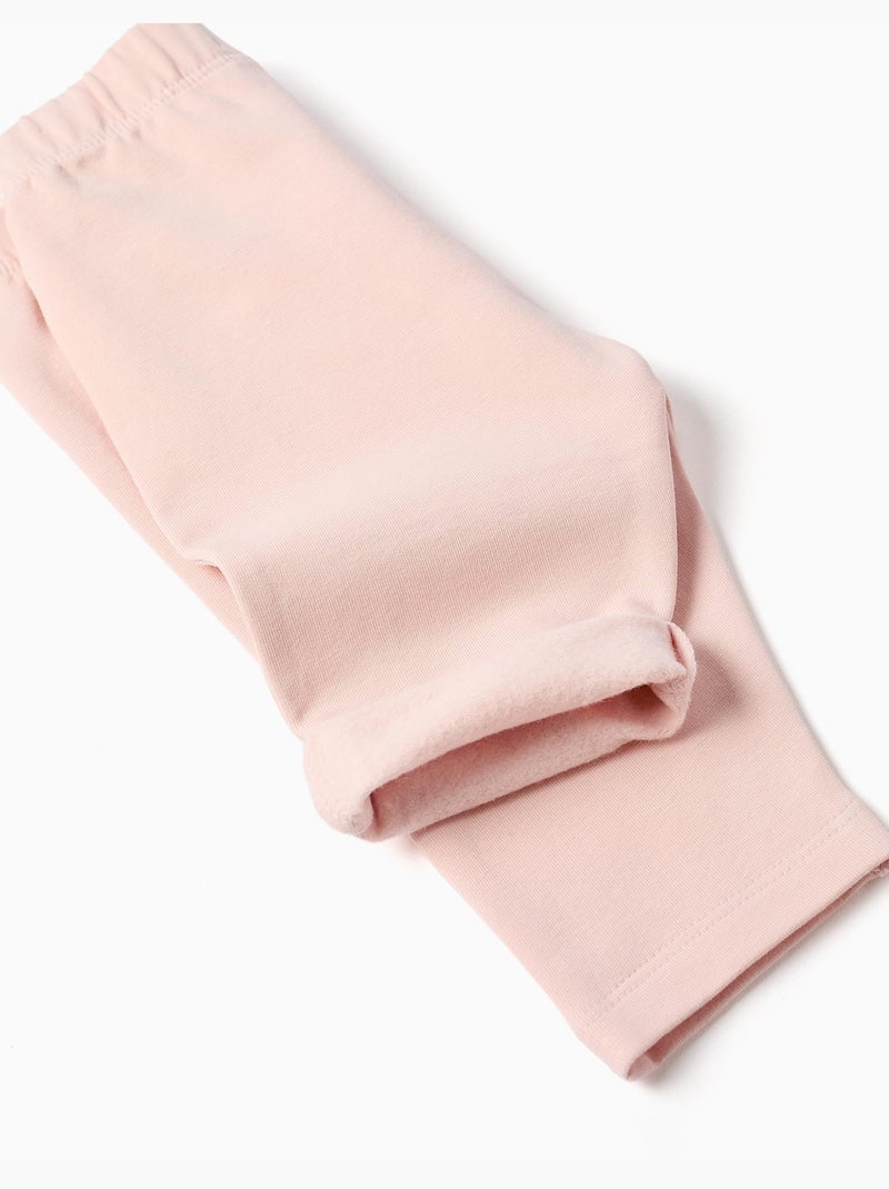 Completo da jogging spazzolato con stampa in rilievo Rosa - Kiabi
