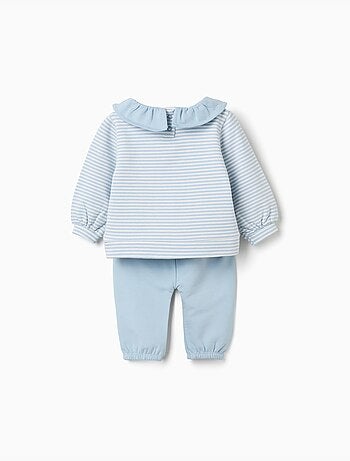 Completo da jogging spazzolato con volant