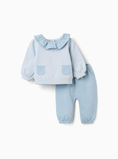 Completo da jogging spazzolato con volant - Kiabi