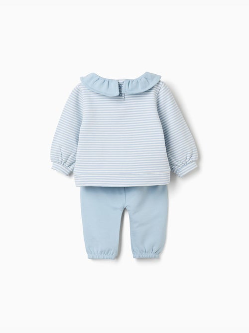 Completo da jogging spazzolato con volant - Kiabi