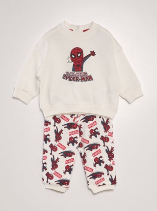 Completo da jogging 'Spider Man' 'Marvel' felpa + pantaloni - 2 pezzi