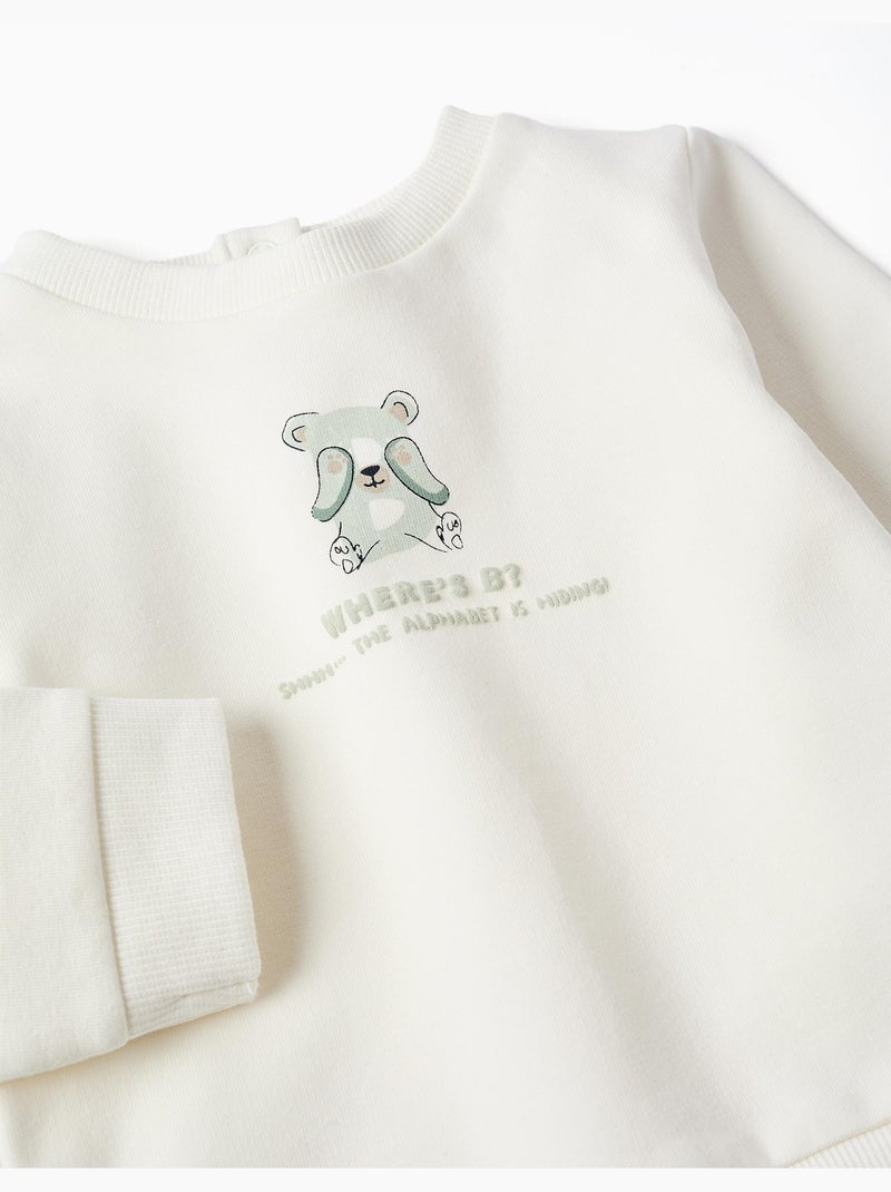Completo de jogging spazzolato con stampa in rilievo Verde chiaro - Kiabi