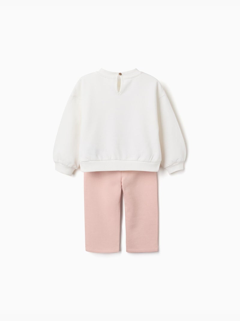 Completo de jogging spazzolato con stampa Marie Malva lilla - Kiabi