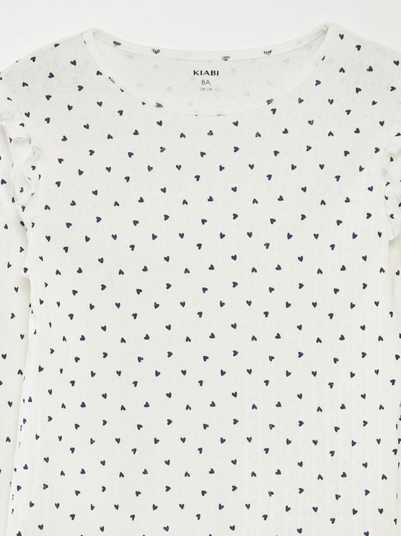 Completo de pigiama 'cuore' - 2 pezzi BIANCO - Kiabi