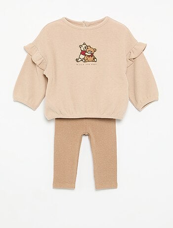 Completo 'Disney' 2 pezzi - Felpa con volant + leggings