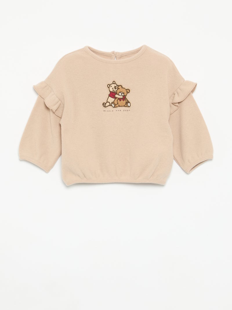 Completo 'Disney' 2 pezzi - Felpa con volant + leggings Beige - Kiabi