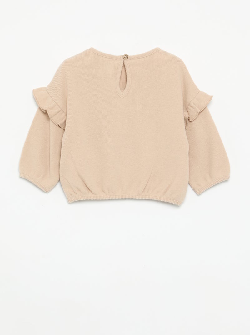 Completo 'Disney' 2 pezzi - Felpa con volant + leggings Beige - Kiabi
