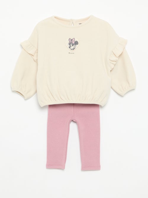 Completo 'Disney' 2 pezzi - Felpa con volant + leggings - Kiabi