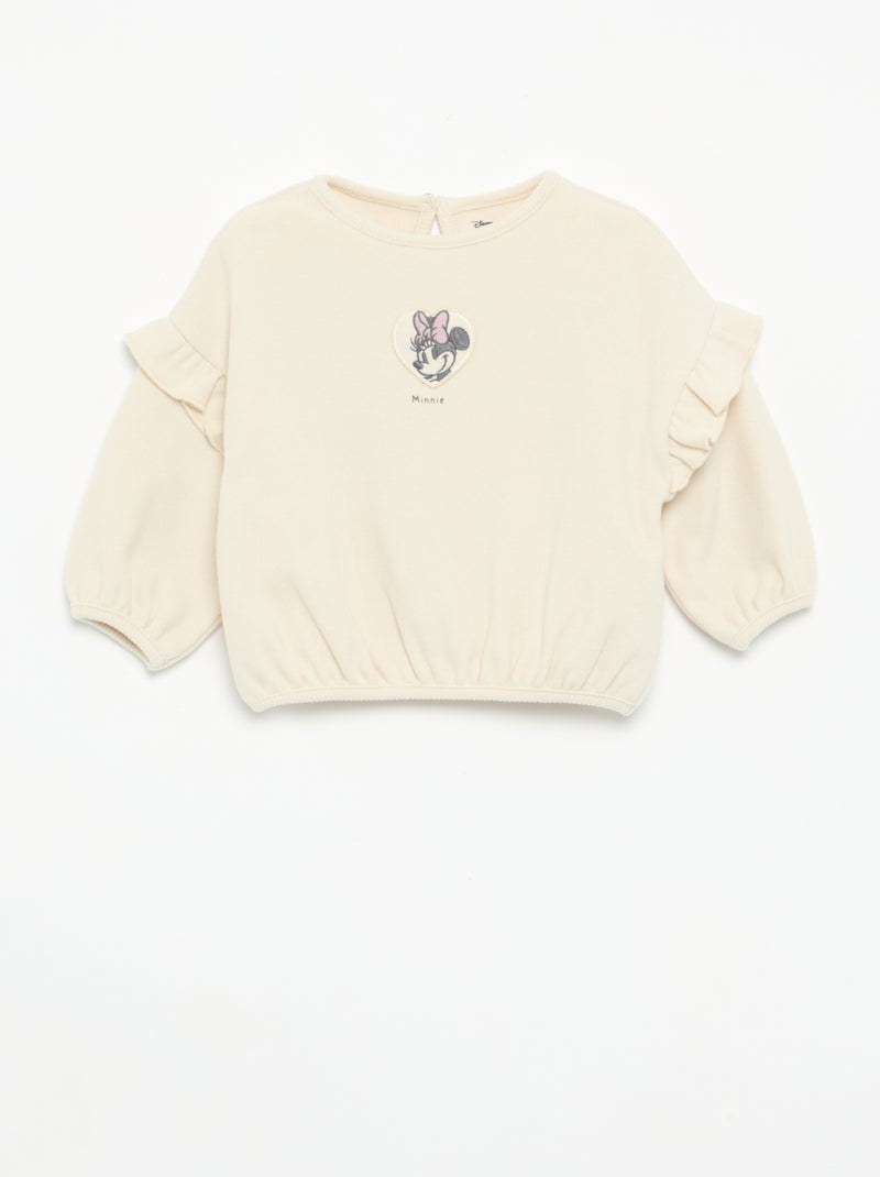 Completo 'Disney' 2 pezzi - Felpa con volant + leggings Rosa - Kiabi