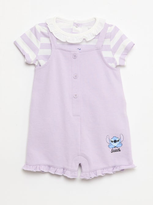 Completo 'Disney' 2 pezzi - T-shirt + tutina corta - Kiabi
