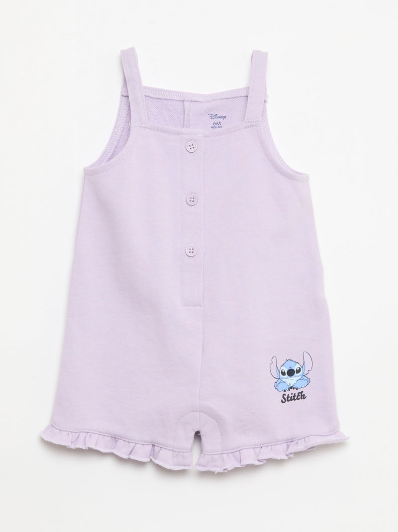 Completo 'Disney' 2 pezzi - T-shirt + tutina corta Viola - Kiabi