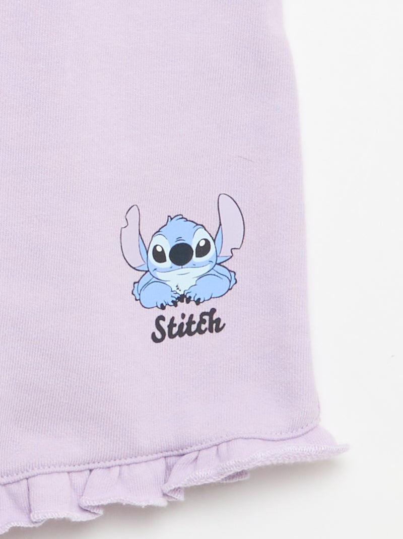 Completo 'Disney' 2 pezzi - T-shirt + tutina corta Viola - Kiabi