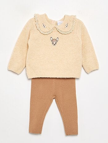 Completo 'Disney' 2 pezzi in maglia - Maglione + leggings