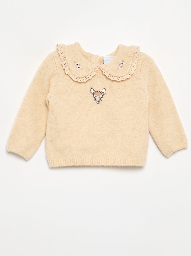 Completo 'Disney' 2 pezzi in maglia - Maglioncino + leggings Beige - Kiabi