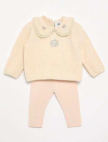 Completo 'Disney' 2 pezzi in maglia - Maglione + leggings