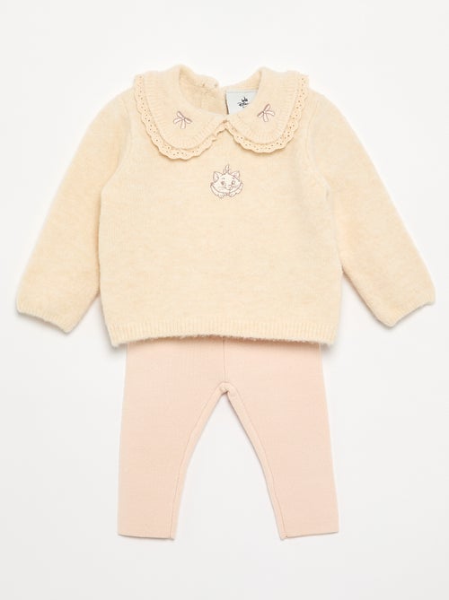 Completo "Disney" 2 pezzi in maglia - Maglione + leggings - Kiabi Completo "Disney" 2 pezzi in maglia - Maglione + leggings - Kiabi