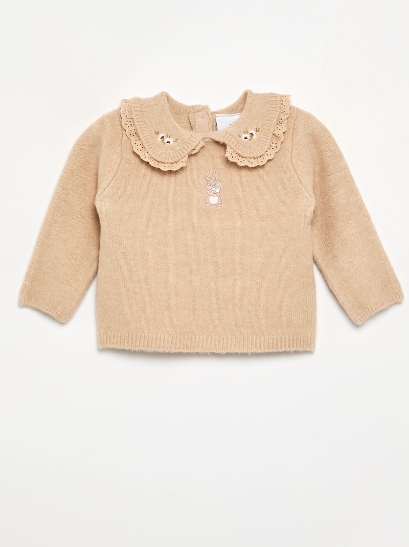 Completo 'Disney' 2 pezzi in maglia - Maglione + leggings Beige - Kiabi