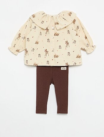 Completo "Disney" "Bambi" 2 pezzi - Camicia + leggings